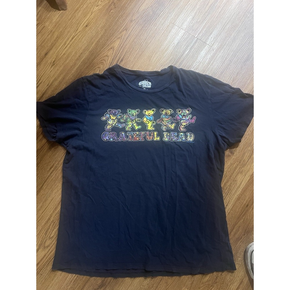 The Grateful Dead Dancing Bears T Shirt Size XL Navy Blue Jerry Garcia‎